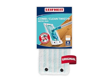 Leifheit Wischbezug CLEAN TWIST micro duo aus Mikrofaser, saugfähiger Bodenwischer Ersatzbezug, 33cm breiter Ersatzbezug ideal für glatte Böden wie Fliesen oder Laminat im Sale